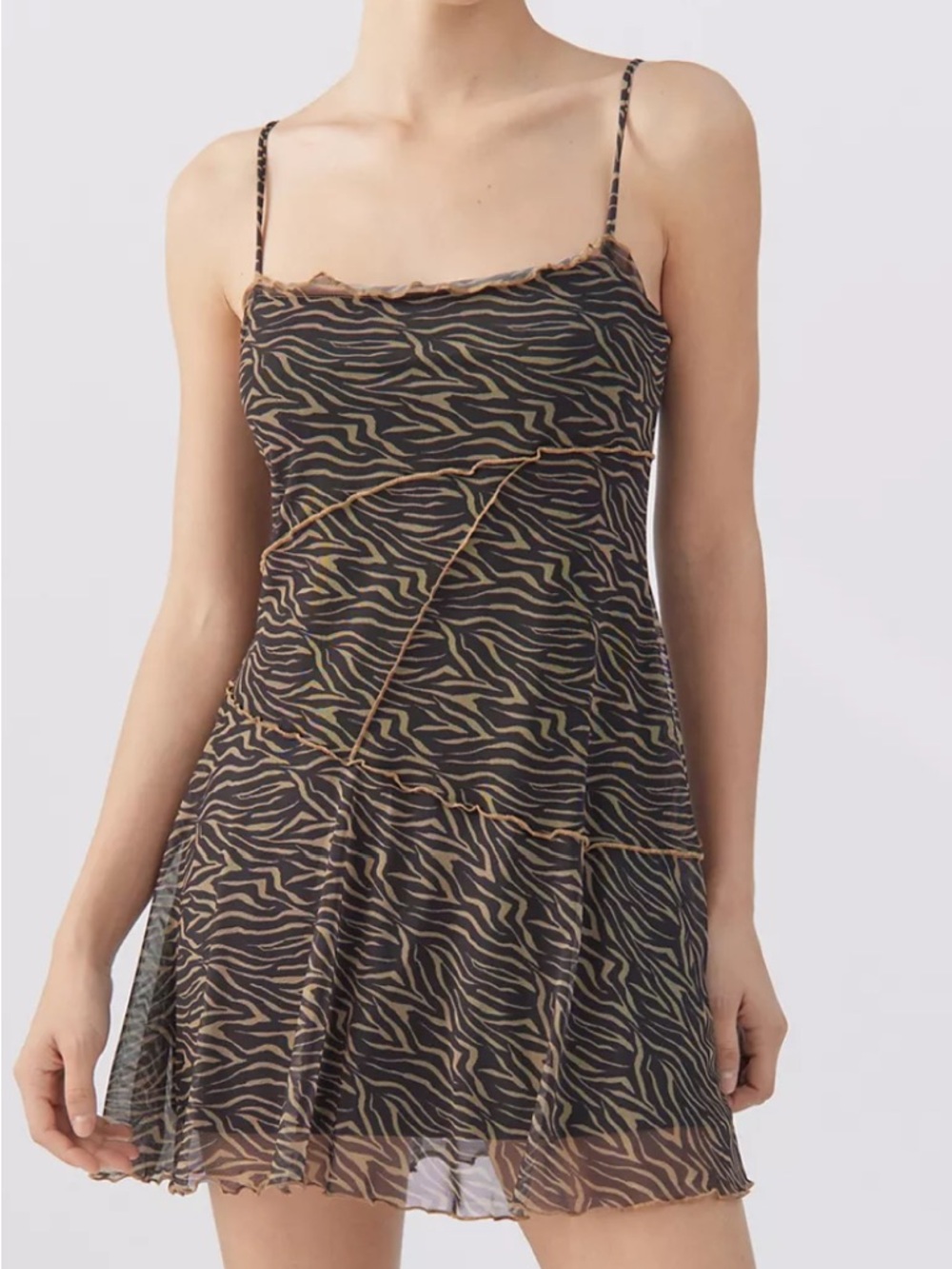 UO Moxie Mesh Slip Dress